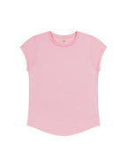 Organic Cotton Rolled Sleeve T-shirt: Womens