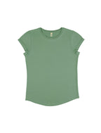 Organic Cotton Rolled Sleeve T-shirt: Womens