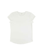 Organic Cotton Rolled Sleeve T-shirt: Womens