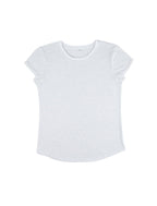 Organic Cotton Rolled Sleeve T-shirt: Womens