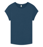 Organic Cotton Rolled Sleeve T-shirt: Womens