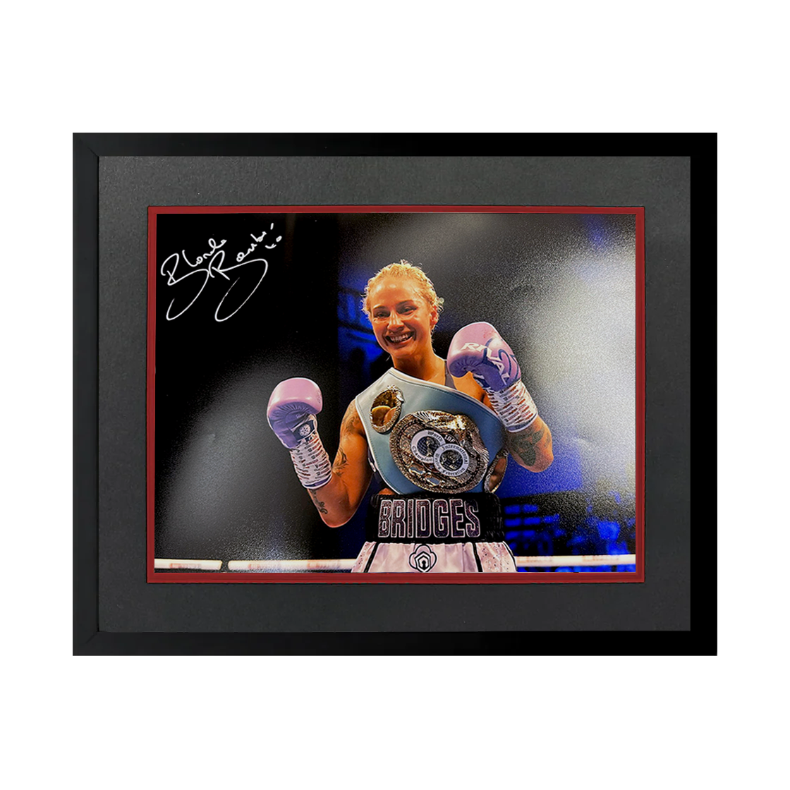 Ebanie Bridges Signed 16x12 Image Deluxe Mount Frame