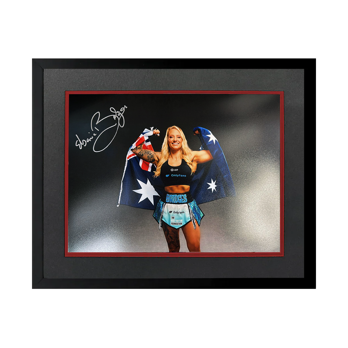 Ebanie Bridges Signed 16x12 Image Deluxe Mount Frame