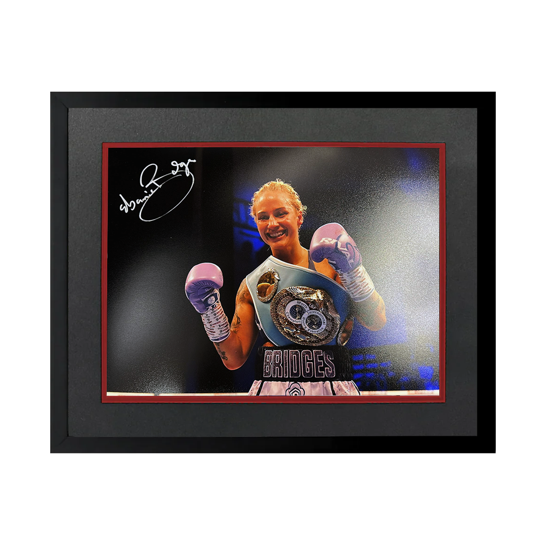 Ebanie Bridges Signed 16x12 Image Deluxe Mount Frame