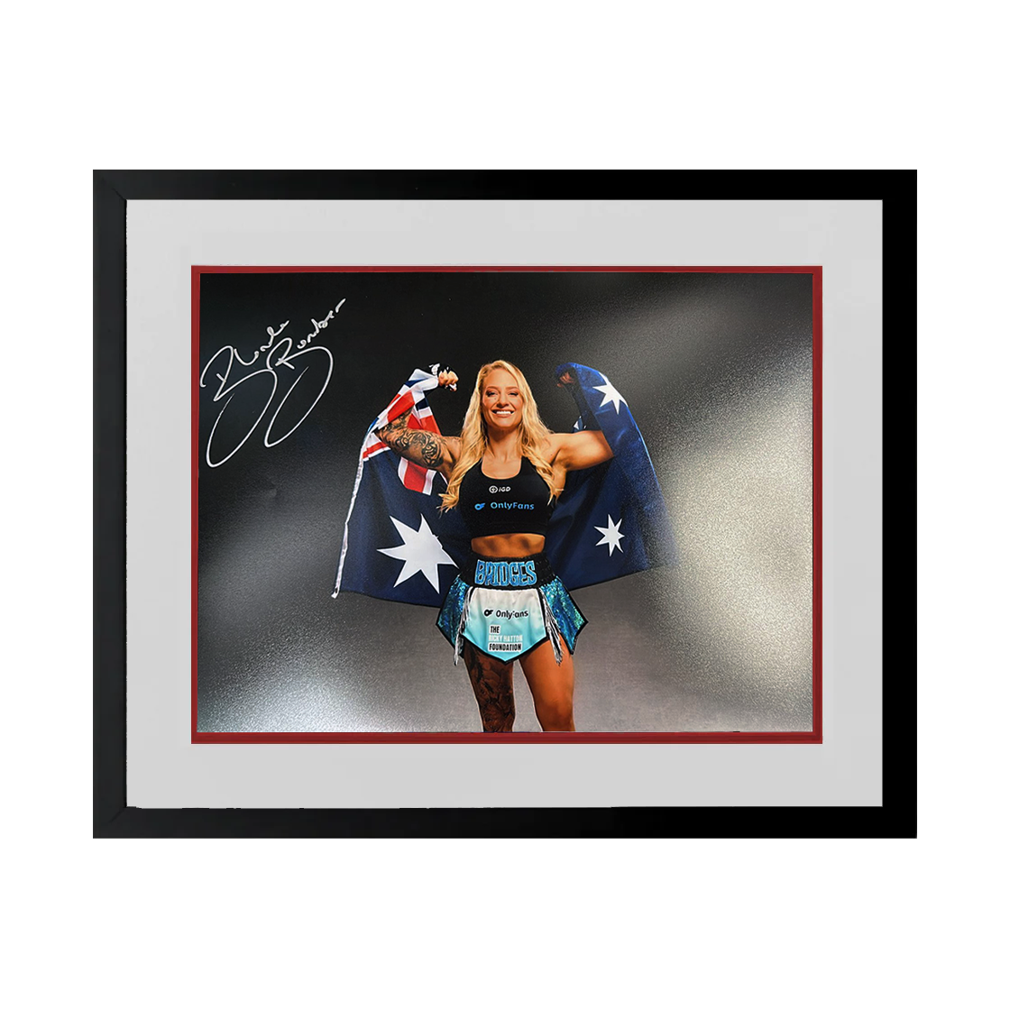 Ebanie Bridges Signed 16x12 Image Deluxe Mount Frame