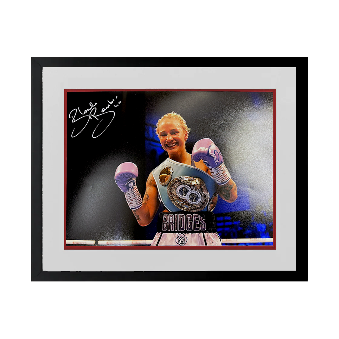 Ebanie Bridges Signed 16x12 Image Deluxe Mount Frame