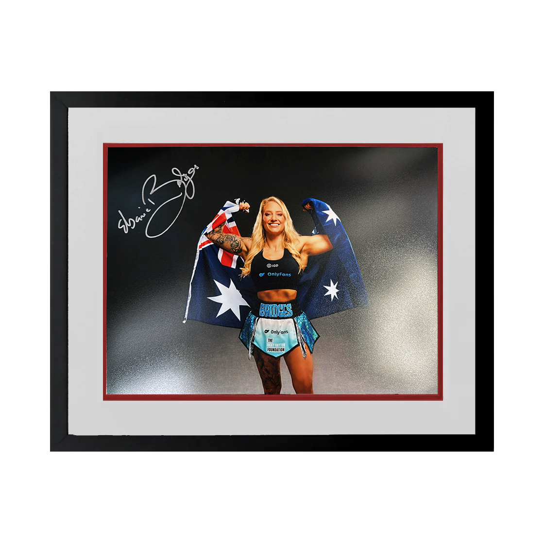 Ebanie Bridges Signed 16x12 Image Deluxe Mount Frame