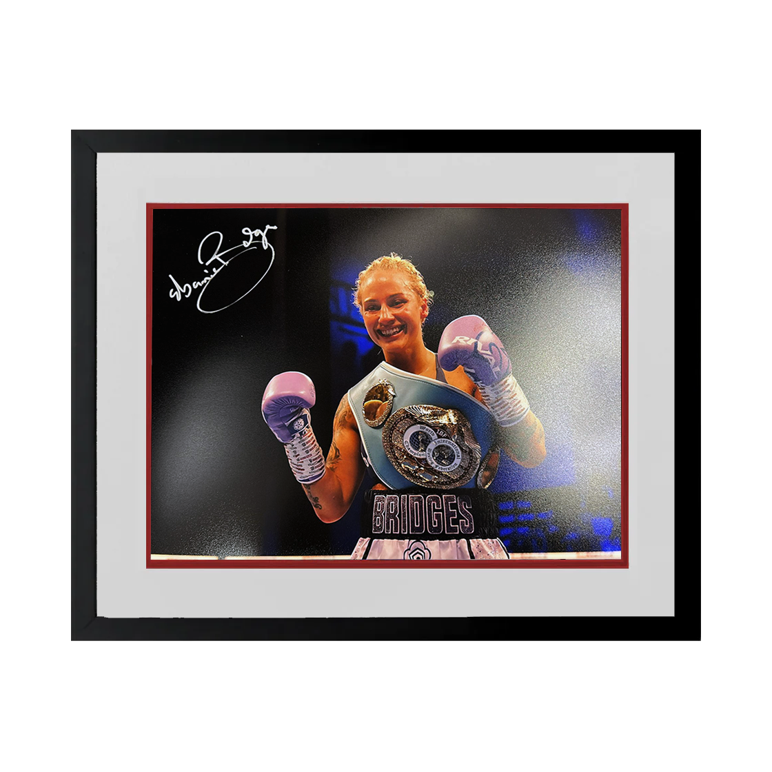 Ebanie Bridges Signed 16x12 Image Deluxe Mount Frame
