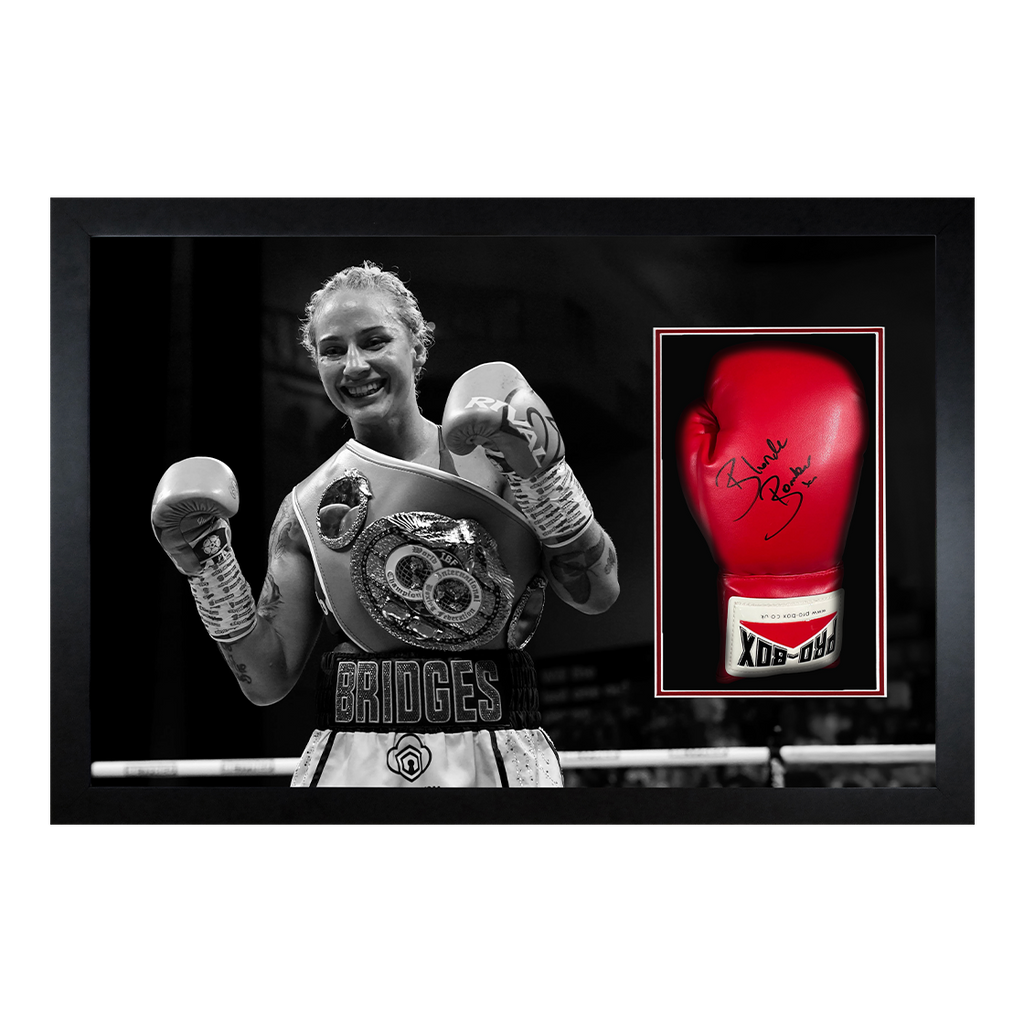 Ebanie Bridges Signed Glove Iconic Frame