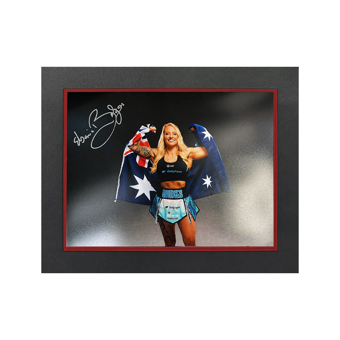 Ebanie Bridges Signed 16x12 Image Deluxe Mount