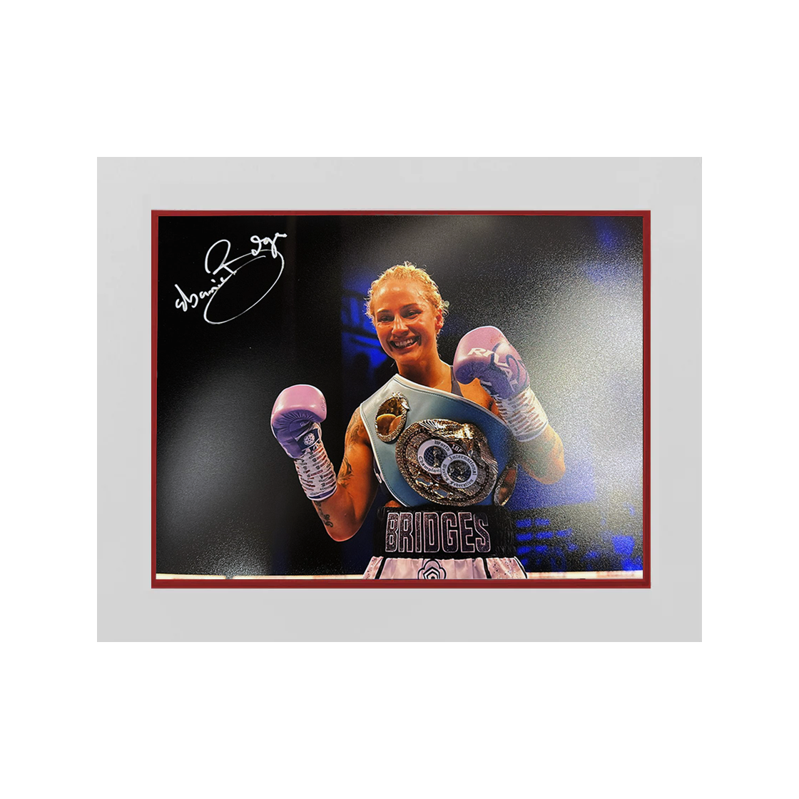 Ebanie Bridges Signed 16x12 Image Deluxe Mount