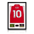 Eberechi Eze Signed Arsenal Shirt Premium Frame (ACG Cert)