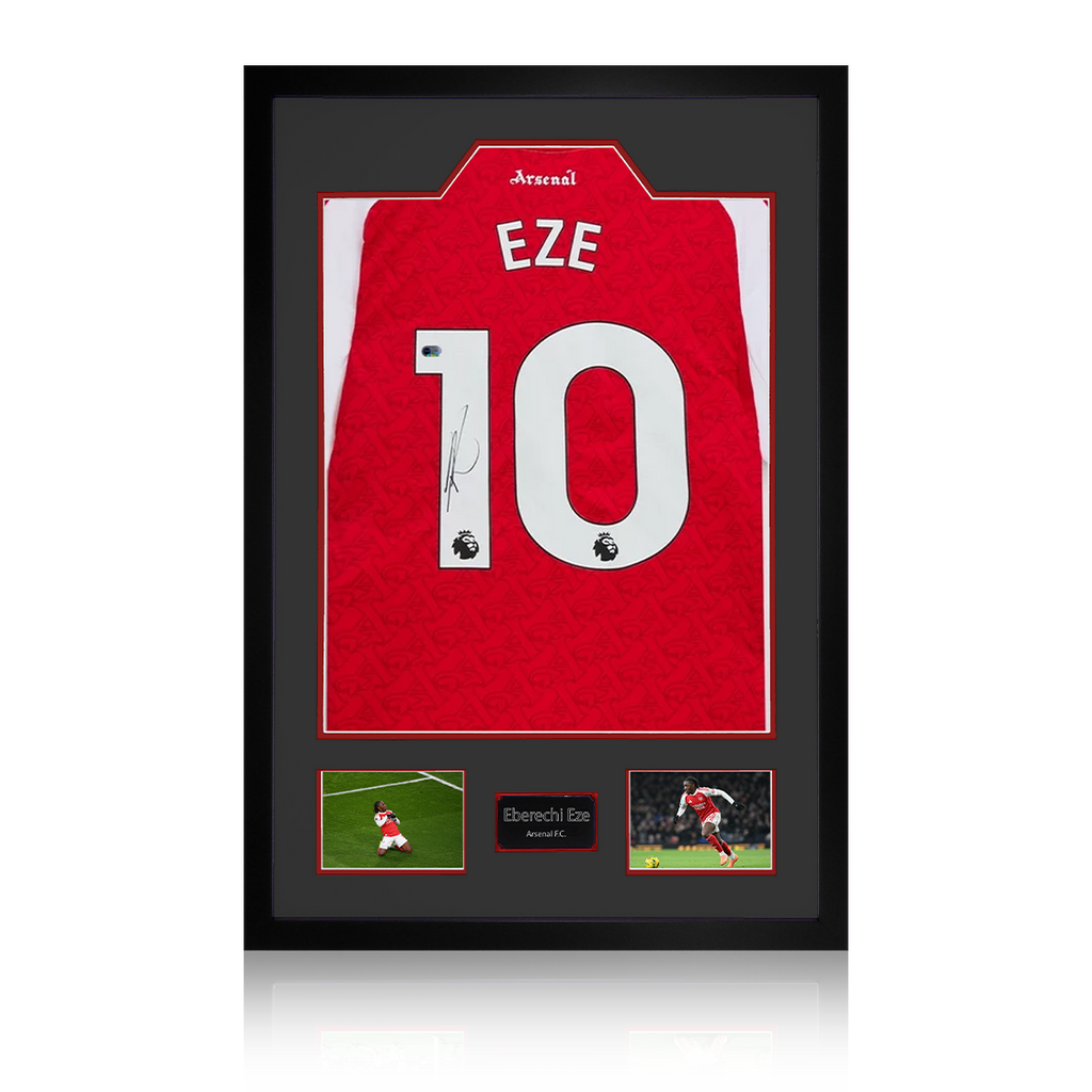 Eberechi Eze Signed Arsenal Shirt Premium Frame (ACG Cert)