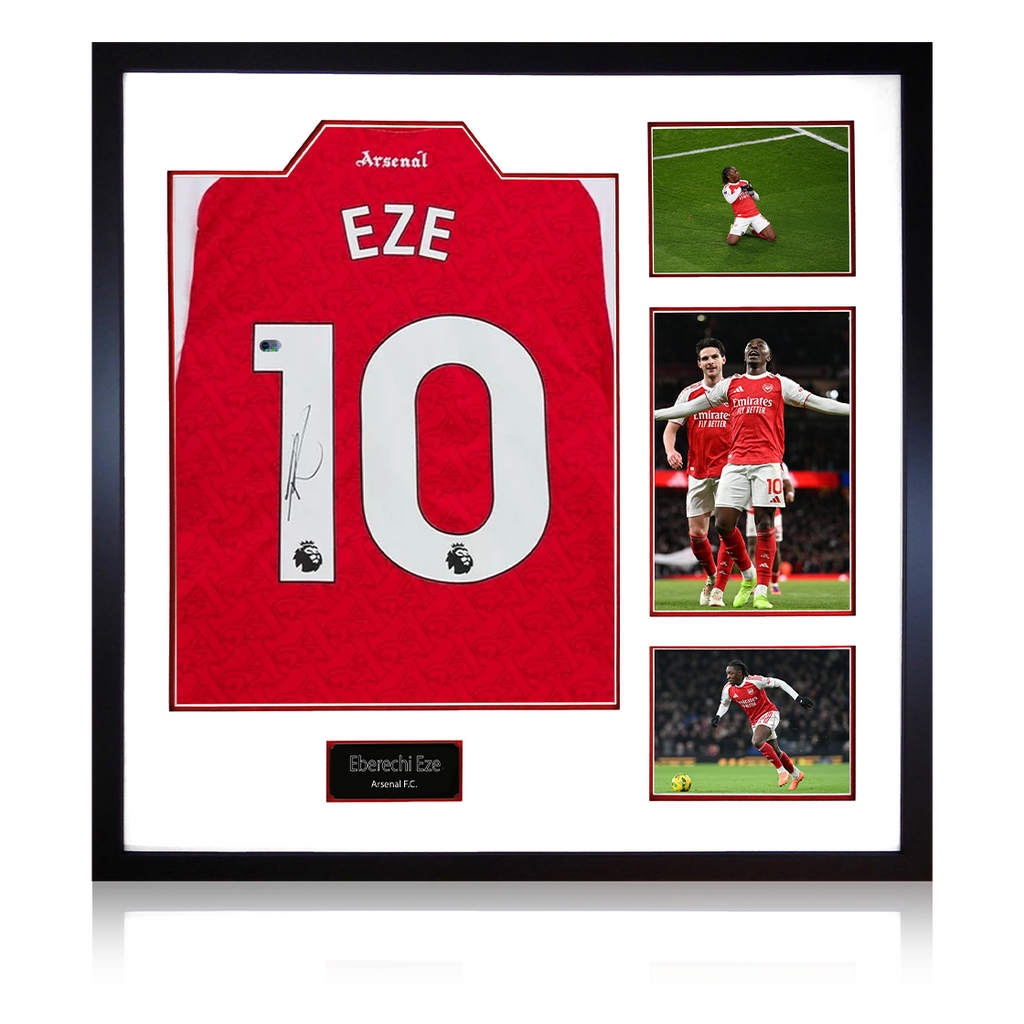 Eberechi Eze Signed Arsenal Shirt Elite Frame (ACG Cert)