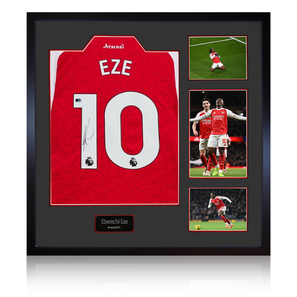 Eberechi Eze Signed Arsenal Shirt Elite Frame (ACG Cert)