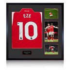 Eberechi Eze Signed Arsenal Shirt Elite Frame (ACG Cert)