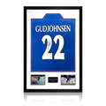 Eidur Gudjohnsen Signed Chelsea Shirt Premium Frame