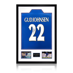 Eidur Gudjohnsen Signed Chelsea Shirt Premium Frame
