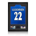 Eidur Gudjohnsen Signed Chelsea Shirt Premium Frame
