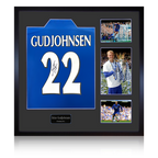 Eidur Gudjohnsen Signed Chelsea Shirt Elite Frame
