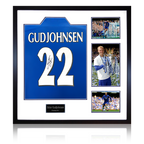 Eidur Gudjohnsen Signed Chelsea Shirt Elite Frame