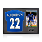 Eidur Gudjohnsen Signed Chelsea Shirt Classic Frame