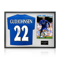 Eidur Gudjohnsen Signed Chelsea Shirt Classic Frame