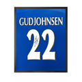 Eidur Gudjohnsen Signed Chelsea Shirt Compact Frame