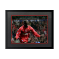 Emile Heskey Signed Liverpool 16x12 Image Deluxe Mount Frame