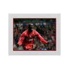 Emile Heskey Signed Liverpool 16x12 Image Deluxe Mount