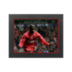 Emile Heskey Signed Liverpool 16x12 Image Deluxe Mount