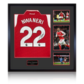 Ethan Nwaneri Signed Arsenal Shirt Elite Frame