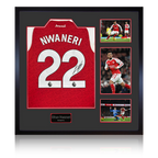 Ethan Nwaneri Signed Arsenal Shirt Elite Frame