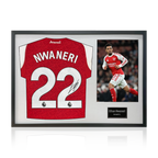 Ethan Nwaneri Signed Arsenal Shirt Classic Frame