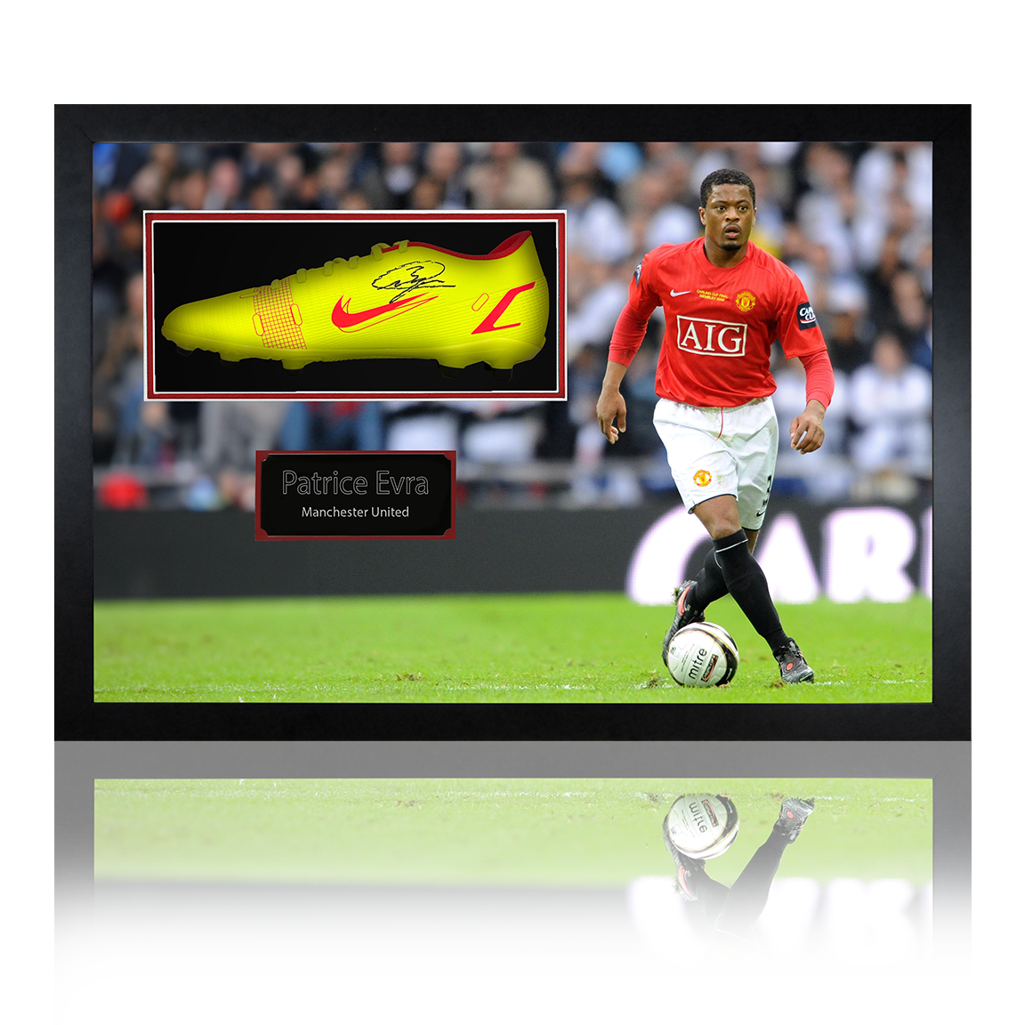 Auction: Patrice Evra Signed Boot Display