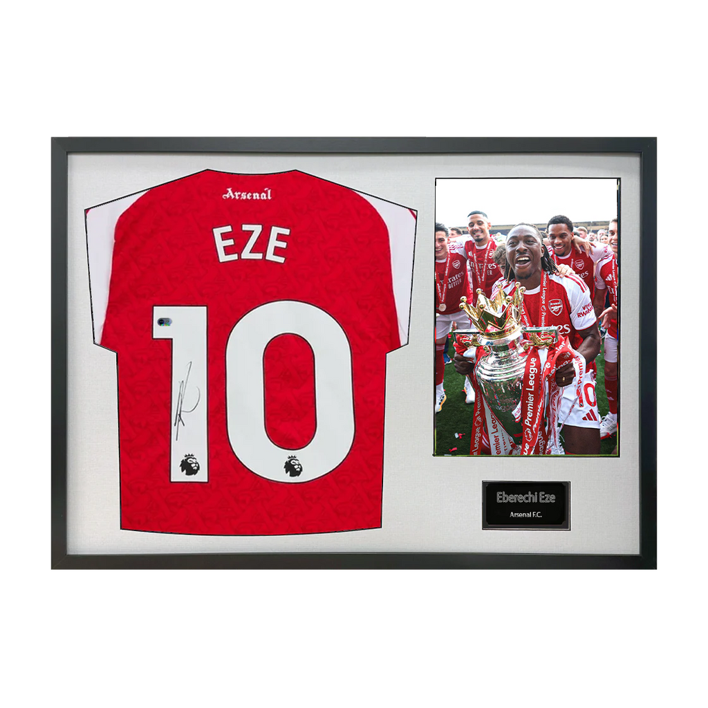 Eberechi Eze Signed Arsenal Champions Shirt Classic Frame (ACG Cert)