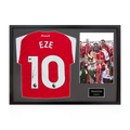 Eberechi Eze Signed Arsenal Champions Shirt Classic Frame (ACG Cert)