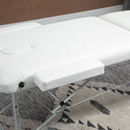 HOMCOM Foldable Massage Table Professional Salon SPA Facial Couch Bed White