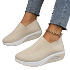 Women’s Thick-Sole Air Cushion Sneakers – Fly-Woven Breathable Soft-Soled Casual Sports Shoes