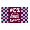 Aston Villa - Que Sera, Sera - Banner - Chequered - Two Sizes