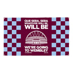 Aston Villa - Que Sera, Sera - Banner - Chequered - Two Sizes