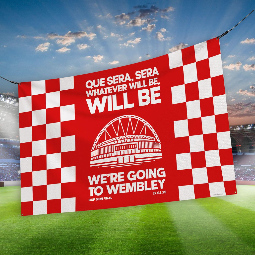 Nottingham Forest - Que Sera, Sera - Banner - Chequered - Two Sizes