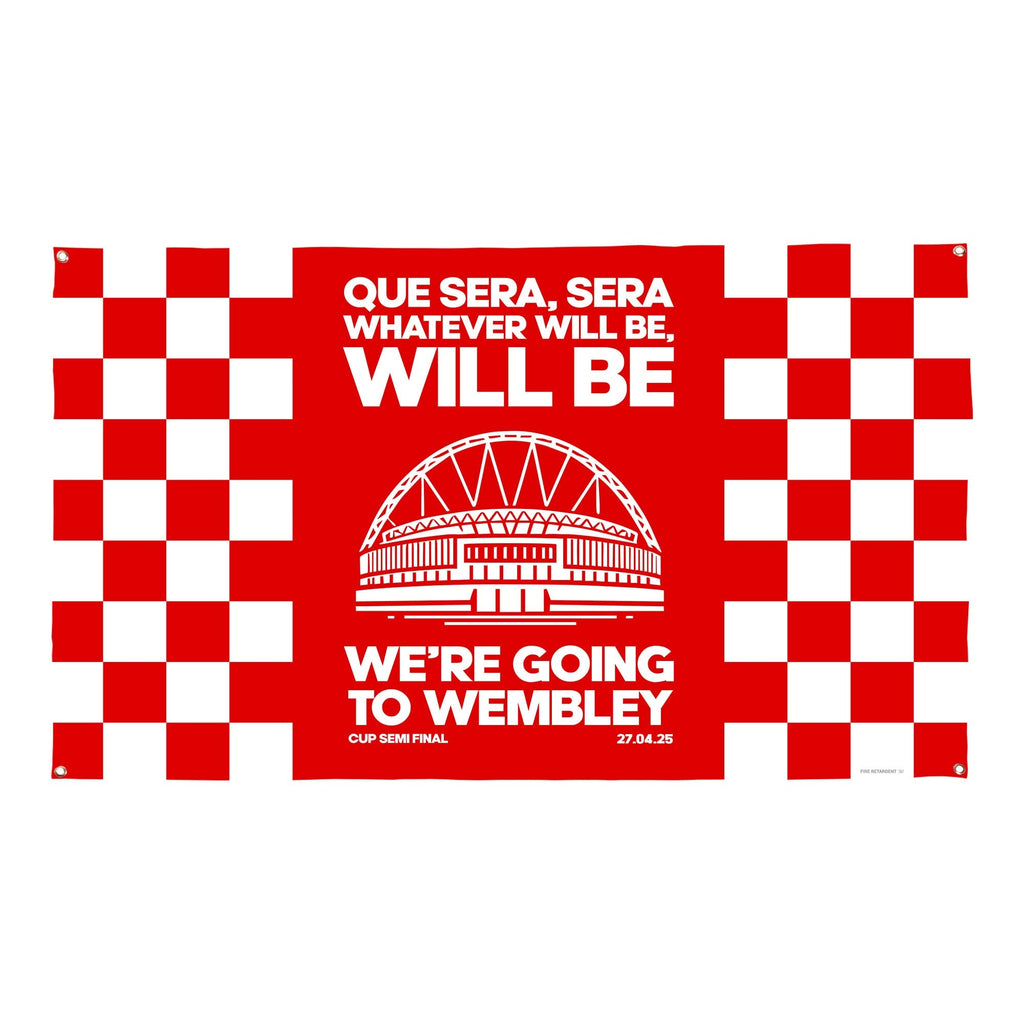 Nottingham Forest - Que Sera, Sera - Banner - Chequered - Two Sizes