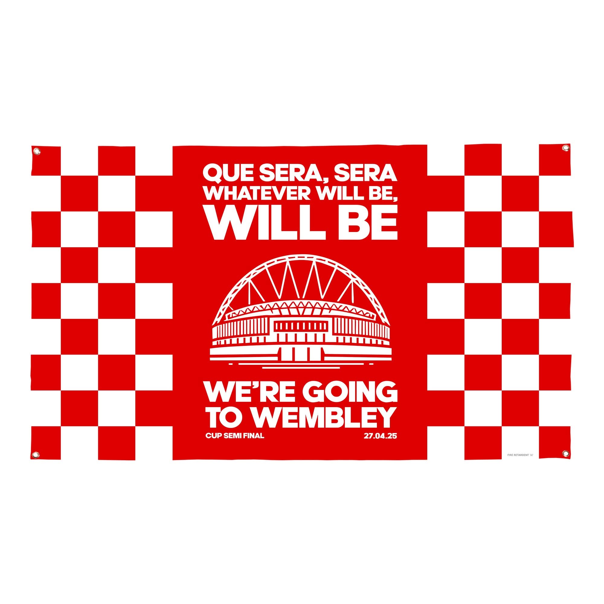 Nottingham Forest - Que Sera, Sera - Banner - Chequered - Two Sizes