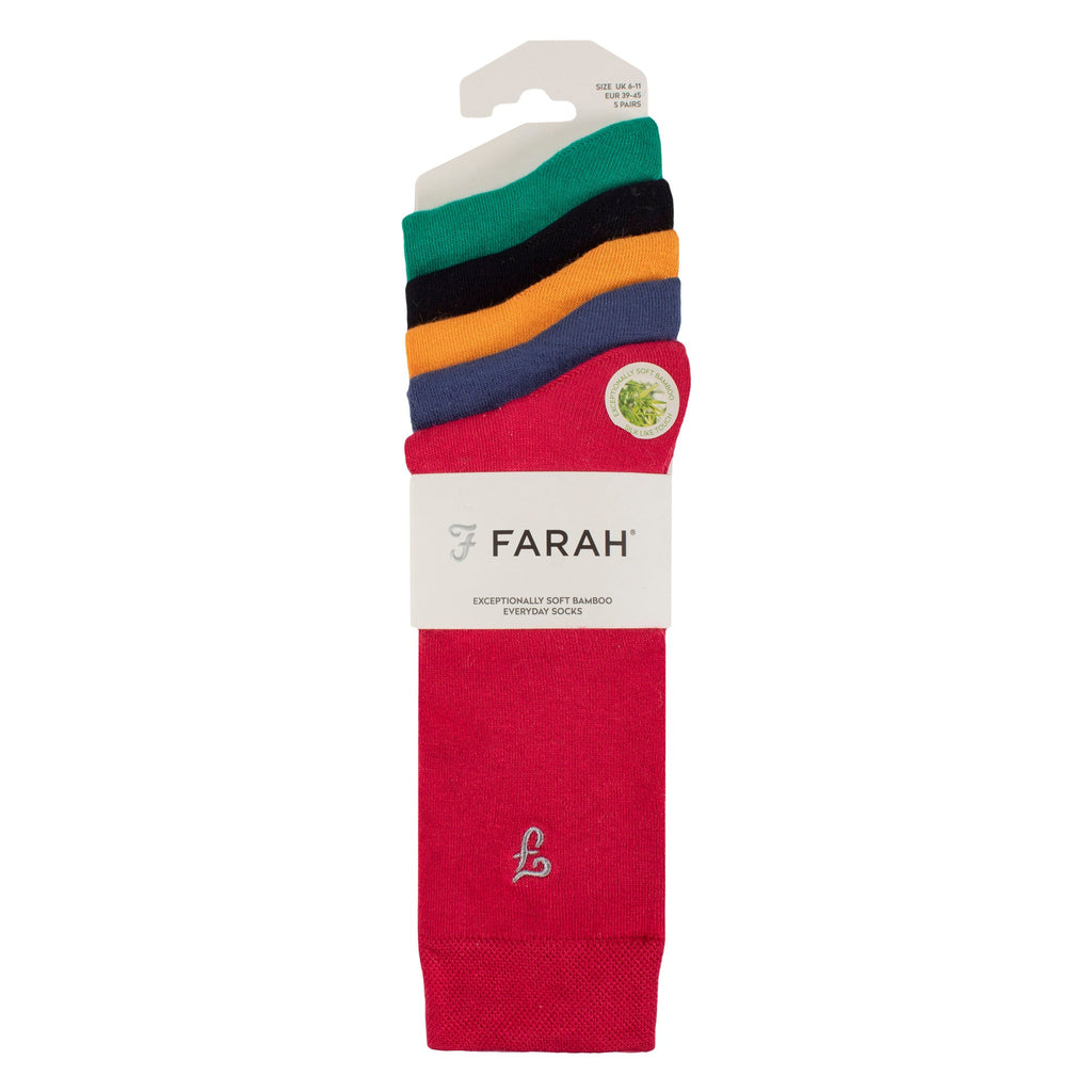 5 Pack Mens Bamboo Patterned Socks - Soft Breathable Stylish Everyday Comfort