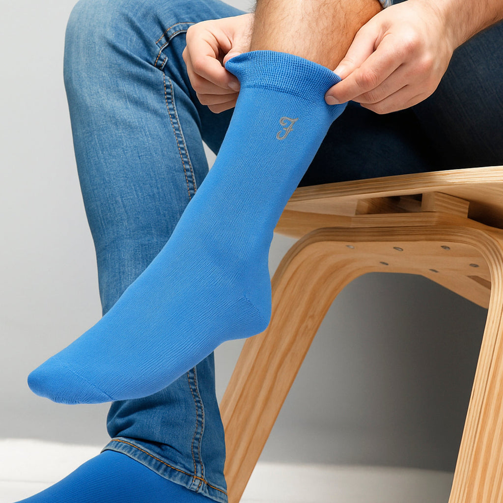 5 Pack Mens Bamboo Patterned Socks - Soft Breathable Stylish Everyday Comfort