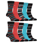 Mens 10 Pair Multi-Pack Bright Bamboo Socks