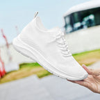 Indoor height increasing sports and leisure shoes for men white invisible height increasing shoes 7CM