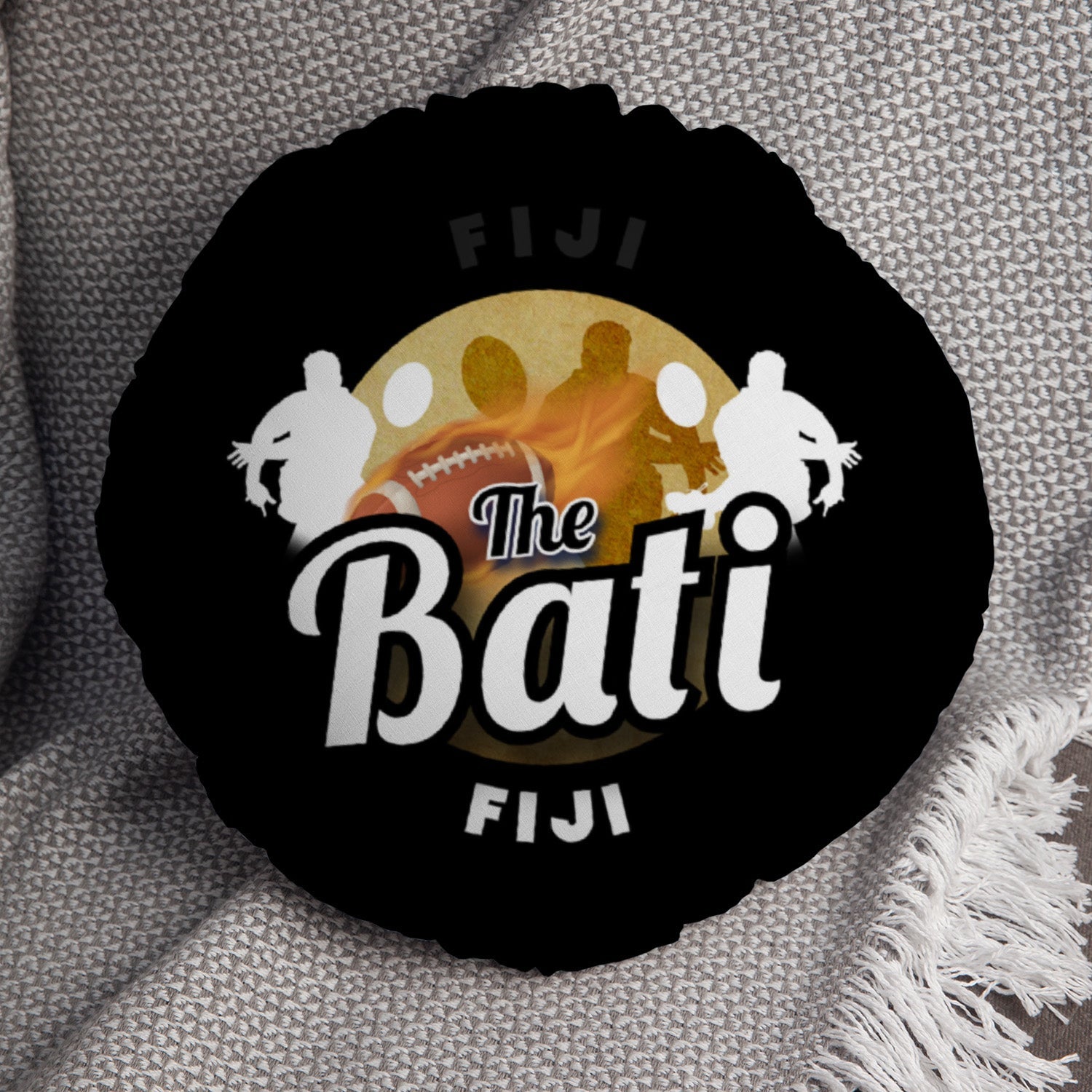 Fiji Rugby League Bati  - Legend Collection - Circle Cushion 14"
