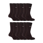 12 Pairs Mens Fairtrade Cotton Socks | Breathable Casual Plain Dress Socks